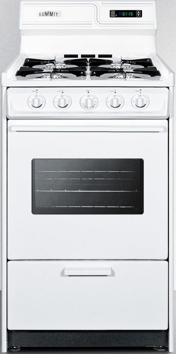 Summit® 20" White Freestanding Gas Range-0