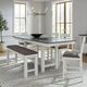 Liberty Furniture Brook Bay 6-Piece Carbon Gray/Textured White Optional Gathering Trestle Table Set-4