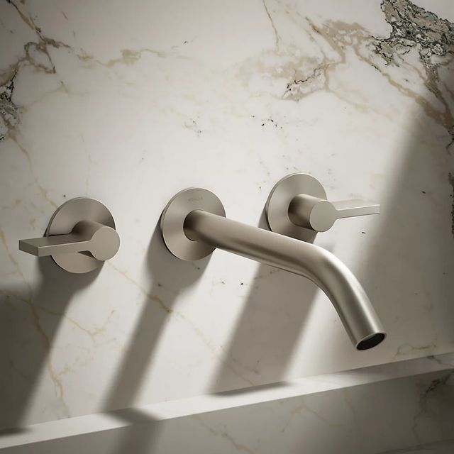 KOHLER® Components® Vibrant Brushed Nickel Bathroom Sink Faucet Lever Handle Trim-3