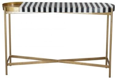 Zuo® Modern Saber Zebar Console Table with Brushed Metal Base-1