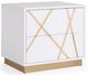 VIG Furniture Modrest Nixa Gold/White Nightstand-0