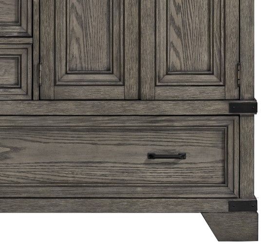 Intercon Forge Wire Brushed Steel Gray Gentleman's Chest-3