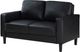 Coaster® Ruth Black Upholstered Track Arm Loveseat-2
