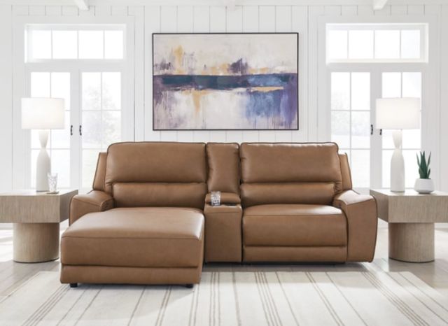 Signature Design by Ashley® DeepWakes 3-Piece Caramel Left-Arm Facing Power Reclining Sectional and Chaise-1
