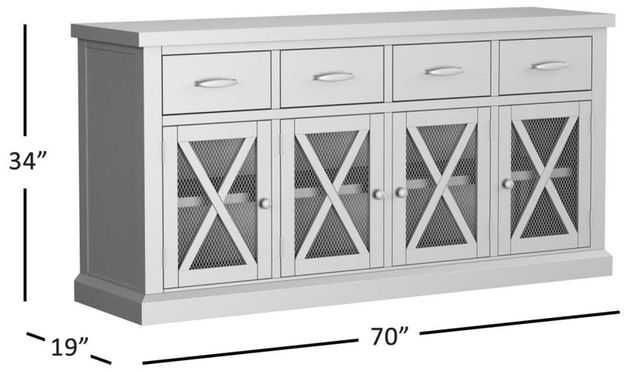 Jofran Inc. Telluride Driftwood 4-Drawer Server-1