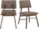 Elements International Razor Walnut Standard Height Side Chair-4