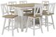 Liberty Furniture Lindsey Farm 7-Piece Sandstone/Weathered White Gathering Table Set-0
