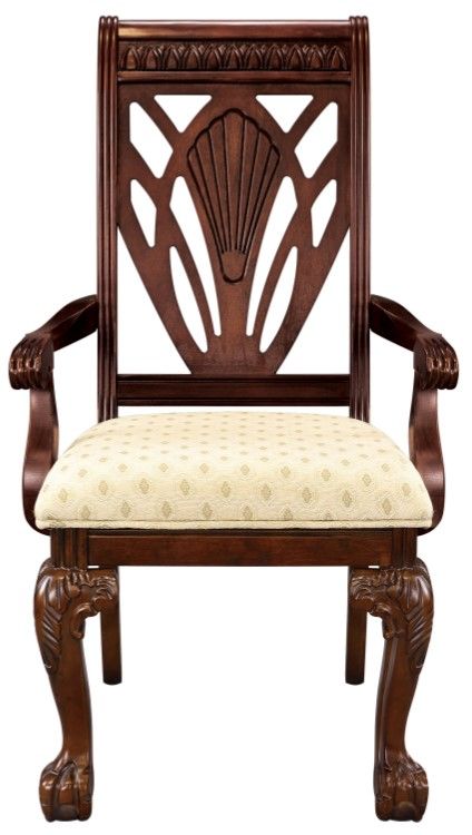 Homelegance® Norwich Brown/Dark Cherry Arm Chair-1