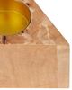 A & B Home Brown Triangle Burl Wood Candle Holder-2