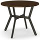 Amisco Customizable Norcross 30" Walnut Veneer Round Table-0
