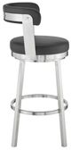 Armen Living Bryant Black 30" Swivel Bar Stool-1