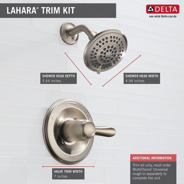 Delta Lahara® Monitor® 14 Series Champagne Bronze Tub and Shower Trim-2