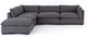 Magnolia Home by Joanna Gaines Monroe 4-Piece Bennett Charcoal Sectional Set-2