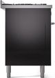 Ilve® Professional Plus II 60" Glossy Black Pro Style Dual Fuel Range-3