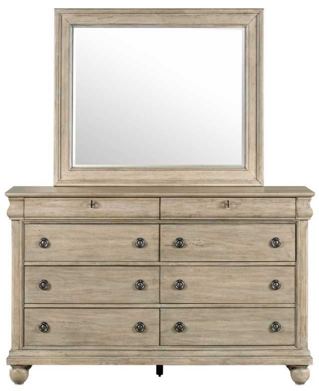 Liberty Furniture Rustic Traditions Saddle Tan Dresser and Mirror-2