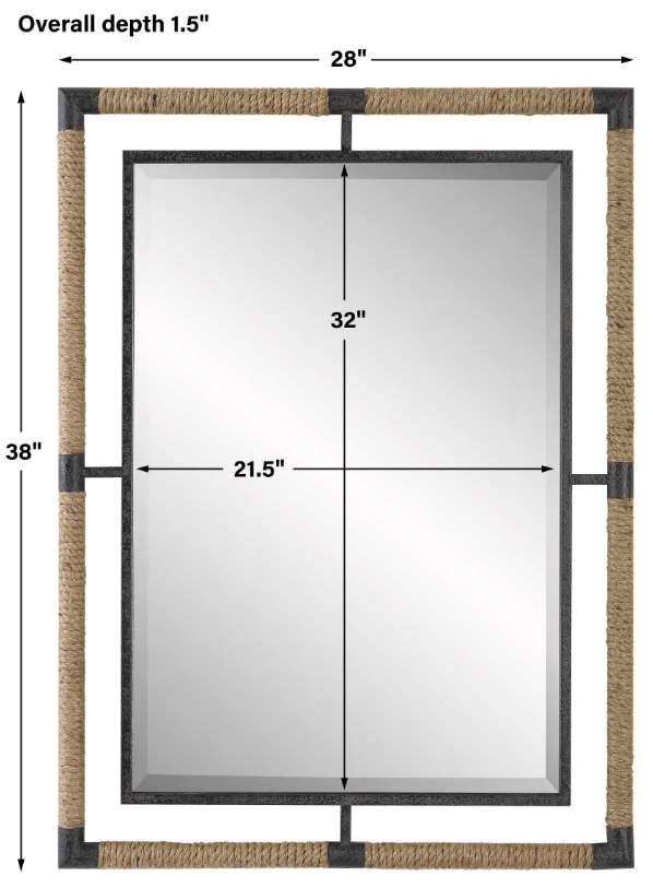 Uttermost® Melville Black/Brown Mirror-2
