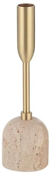 Renwil® Vesta 3-Piece Satin Brass Candle Holder Set-1