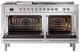 Ilve® Nostalgie II Series 60" Stainless Steel Pro Style Dual Fuel Range-1