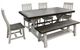 Million Dollar Rustic Springs Brown 42" Trestle Dining Table with White Legs -2