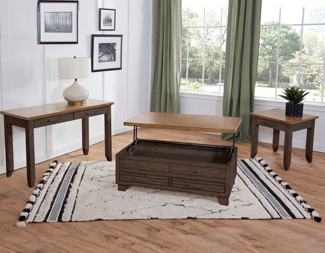 Steve Silver Co. Bear Creek Caramel Cocktail Table with Sable Base-1