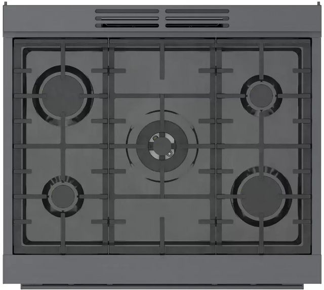 Bosch® 800 Series 30" Black Stainless Steel Freestanding Dual Fuel Range-3