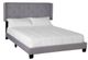 Bernards Lyla Grey Upholstered Queen Panel Bed-0