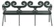 Century® Augustine Litchfield Green Metal Outdoor Garden Bench-1