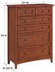 Whittier Wood® Furniture McKenzie Glazed Antique Cherry 6-Chest-2