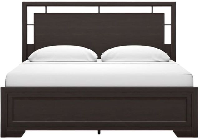 Signature Design by Ashley® Covetown Dark Brown California King Panel Bed-1