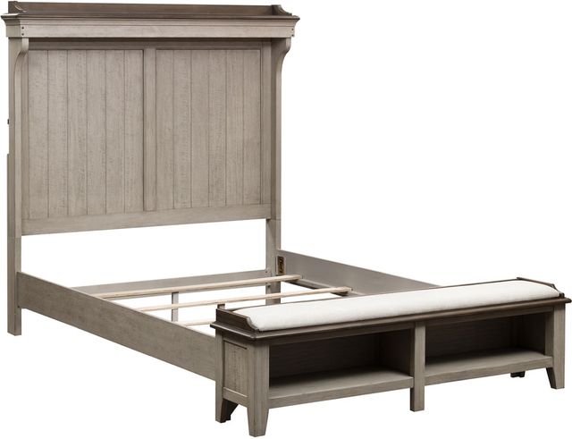 Liberty Furniture Ivy Hollow 3-Piece Dusty Taupe/Weathered Linen Queen Mantel Storage Bedroom Set-2