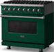 Viking® 5 Series 36" Ivy Pro Style Dual Fuel (LP) Range with Polished Chrome Trim-3