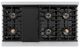ZLINE Autograph Edition Paramount 48" 6.7 Cu. Ft. Satin Stainless Steel Gas Range with 8 Burner DuoPro™ Cooktop and Dual Ovens with White Matte Doors and Polished Gold Accents-2