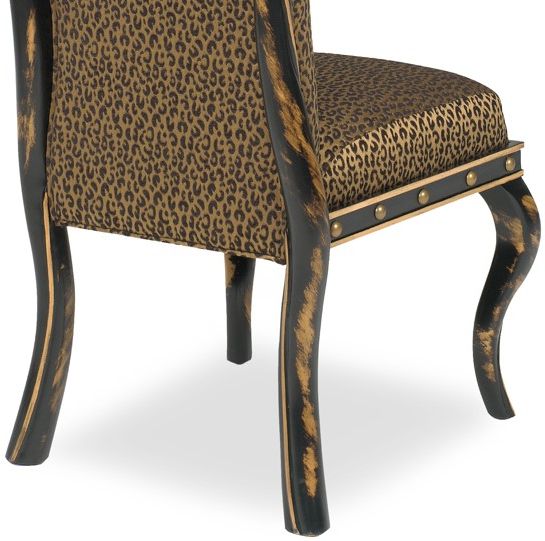 Parker Southern Kudu Black/Gold Dining Side Chair-1
