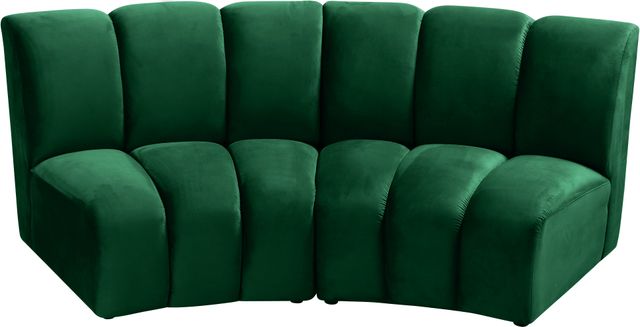 Meridian Furniture Infinity 2-Piece Green Velvet Modular Sectional-4