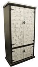American Heartland Manufacturing Rustic Two-Tone Mosaic Double Door Armoire-0