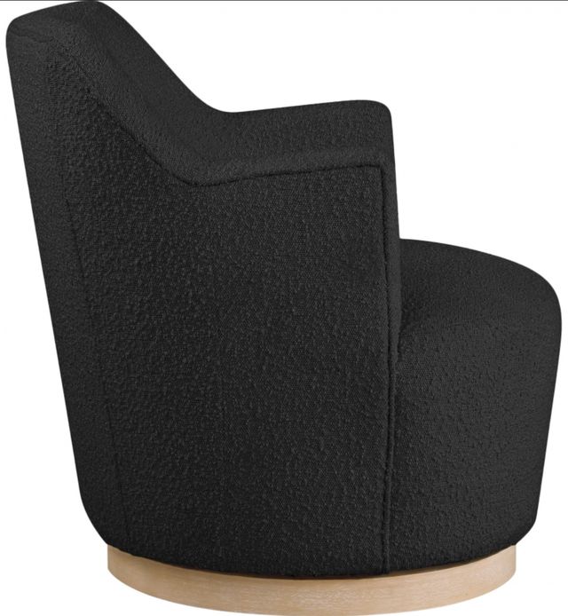 Meridian Furniture Clarita Black Swivel Boucle Fabric Accent Chair-2