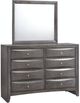 Elements International Emily Gray Dresser and Mirror Set-0