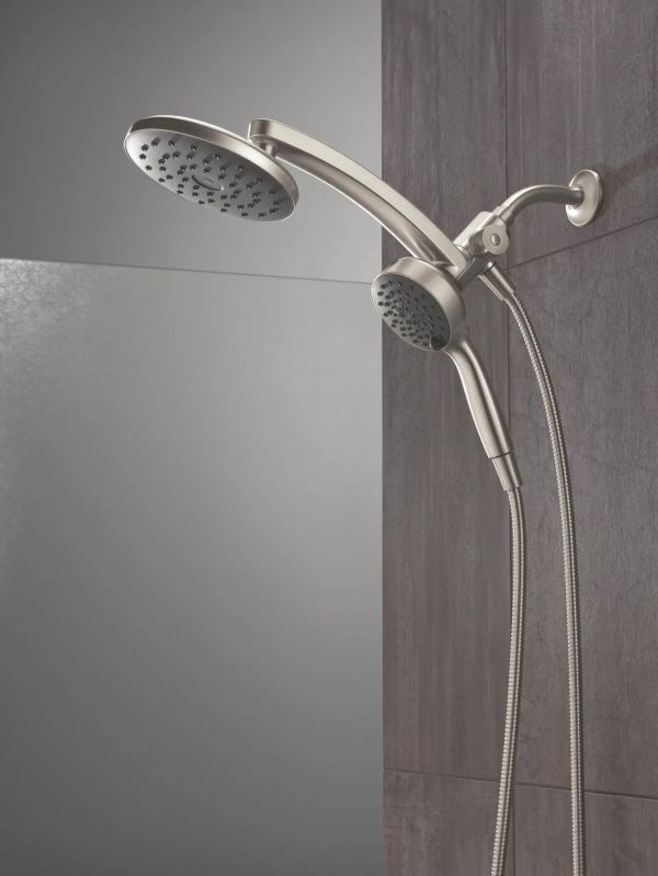 Delta Universal Showering PivotPro™ Spotshield Brushed Nickel 3-in-1 Combination Shower with TouchClean® Spray Face-1