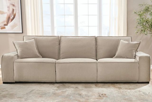 Benchcraft® Carceri 3-Piece Cashmere Power Reclining Small Spaced Sectional Sofa-2