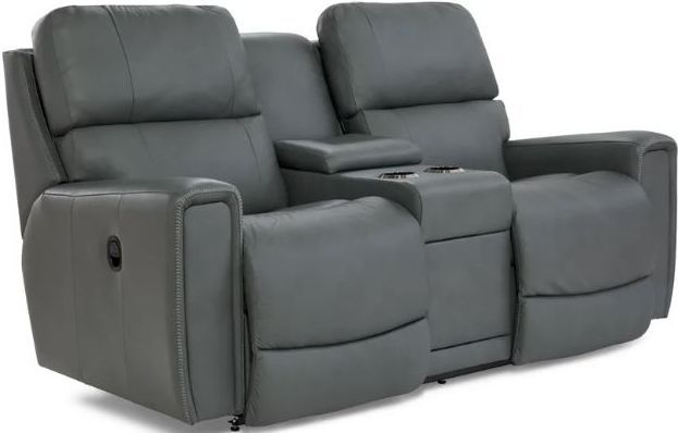 La-Z-Boy® Apollo Cream Manual Reclining Loveseat with Console-0