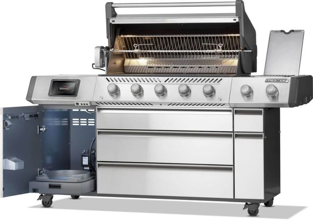 Napoleon Prestige® PRO 665 Elite 5-Burner Stainless Steel Freestanding Liquid Propane Grill with Smart Technology and Electric Smoker Box-1
