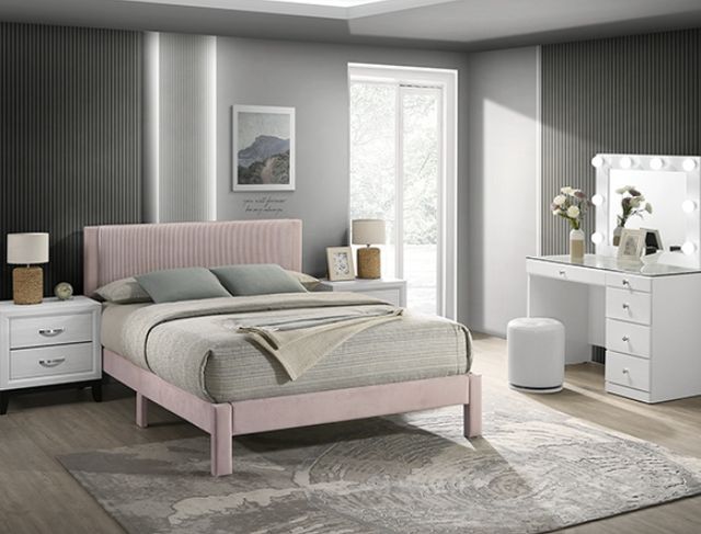 Crown Mark Lucia Pink Twin Platform Bed-1