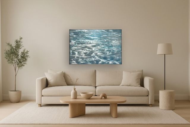 Classy Living Mesmerizing Abstract Water Reflection Wall Art-1