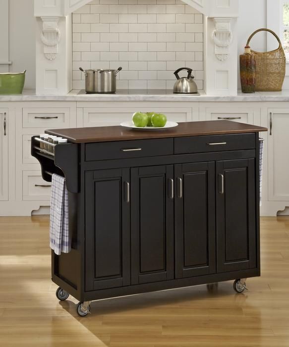 homestyles® Create-a-Cart Black Kitchen Cart-1