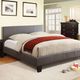 Furniture of America® Winn Park Gray Eastern King Upholstered Panel Bed-0