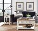 Null Furniture 5519 Toasted Almond Cocktail Table with Rustic White Base-2