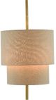 Currey & Company Combermere Antique Brass/Linen Chandelier-1