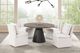 Furniture of America® Broager Rustic Oak Round Dining Table with Dark Walnut Base-1