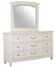 Magnussen Home® Willowbrook Egg Shell White Dresser and Mirror-0