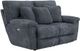 American Wholesale Furniture Paxon Smoke Power Reclining Loveseat with Headrest-0